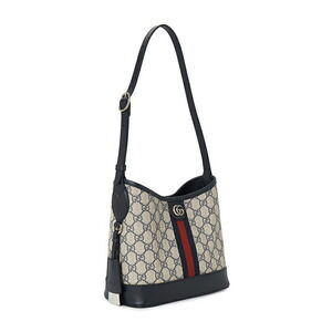 Gucci GG bag blue Supreme shoulder leather Ophidia blue beige